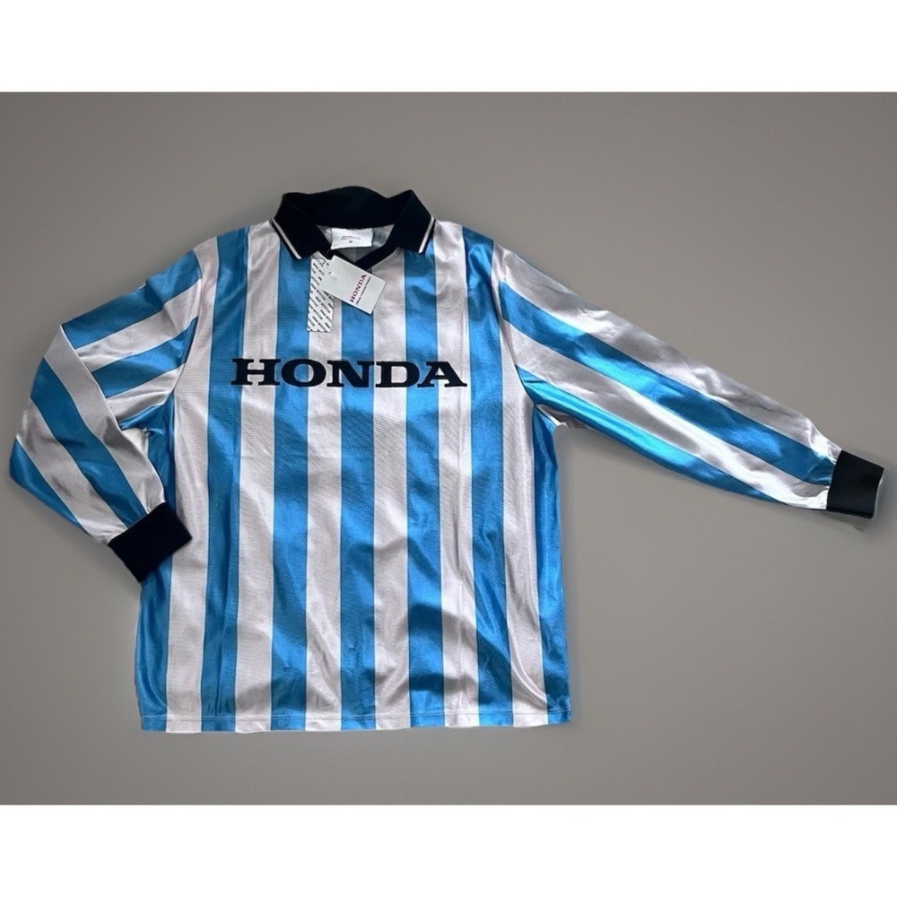 Honda Long Sleeve Striped Soccer Jersey Polo Tree Brandβ New w/ Tags Size M - Picture 2 of 13